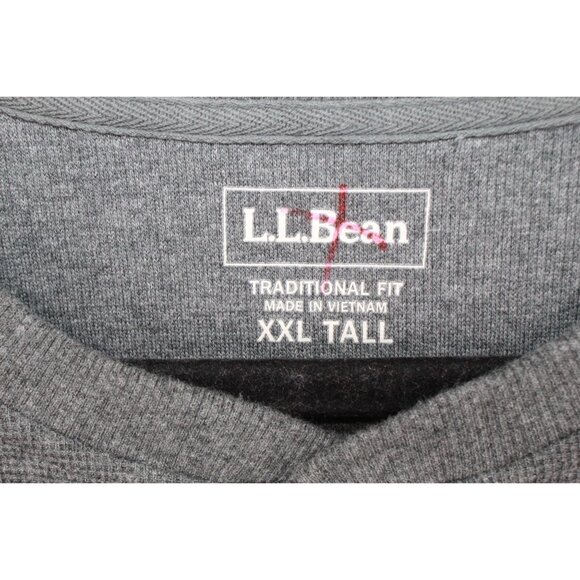 LL Bean Unshrinkable Mini Waffle Henley Long Sleeve Traditional Fit XXL Tall - Picture 8 of 12